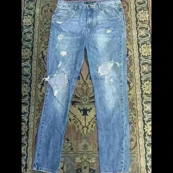 Zara Trafaluc Distressed Denim Jeans - Size 06 - Picture 1 of 4